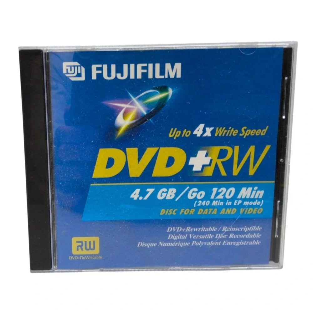 [5x] Fuji Flim DVD Plus Rw 4.78 GB Disk‎ 4x Write Speed For Data Or Video New